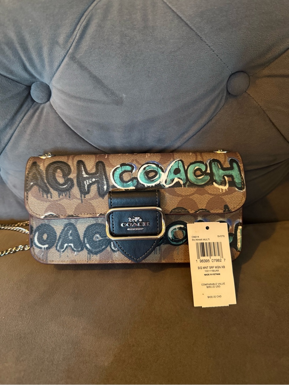 Like New Rare Coach X Mint + Serf Morgan Crossbody In Signature Canvas CM214